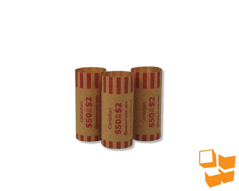 57170 - $2 Crimped-End Coin Wrap - 1000/carton