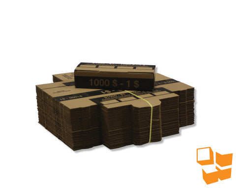 73060 - $1 Die-Cut Coin Boxes - 50/bundle; 32bdl/skid