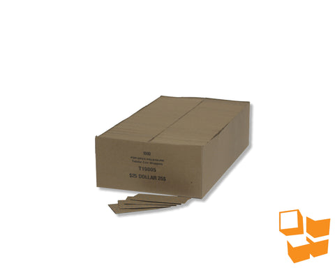 57060 - $1 Flat Tubular Coin Wrap - 1000/pk; 10pk/ctn