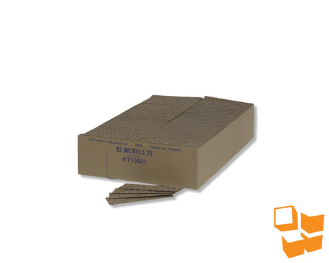 57005 - 5c Flat Tubular Coin Wrap - 1000/pk; 10pk/ctn